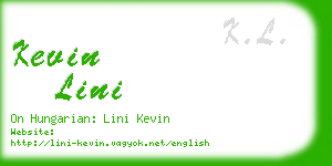 kevin lini business card